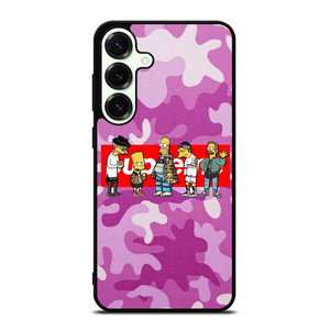 SUPREME THE SIMPSONS CAMO PURPLE Samsung Galaxy S25 Plus Case Cover