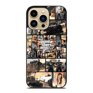 GTA GRAND THEFT AUTO 5 COLLAGE  iPhone 14 Pro Max Case Cover