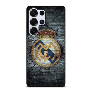 REAL MADRID FOOTBALL WOOD LOGO Samsung Galaxy S25 Ultra Case Cover