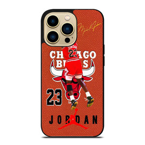 MICHAEL JORDAN BULLS SPALDING  iPhone 14 Pro Max Case Cover
