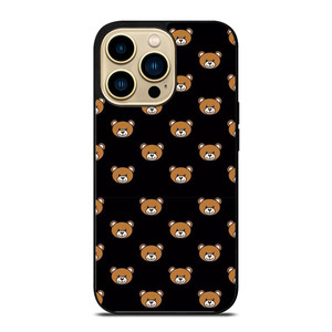 MOSCHINO TOY BEAR PATTERN  iPhone 14 Pro Max Case Cover MOSCHINO TOY BEAR PATTERN  iPhone 14 Pro Max Case Cover