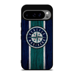 SEATTLE MARINERS WOODEN STRIPE LOGO Google Pixel 9 Pro XL Case Cover SEATTLE MARINERS WOODEN STRIPE LOGO Google Pixel 9 Pro XL Case Cover