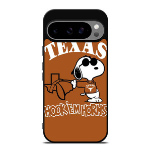 TEXAS LONGHORNS SNOOPY CARTOON Google Pixel 9 Pro XL Case Cover TEXAS LONGHORNS SNOOPY CARTOON Google Pixel 9 Pro XL Case Cover