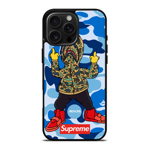 BATHING APE SUPREME SHARK CAMO iPhone 16 Pro Max Case Cover BATHING APE SUPREME SHARK CAMO iPhone 16 Pro Max Case Cover