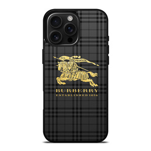 BURBERRY LONDON BLACK PATTERN iPhone 16 Pro Max Case Cover BURBERRY LONDON BLACK PATTERN iPhone 16 Pro Max Case Cover
