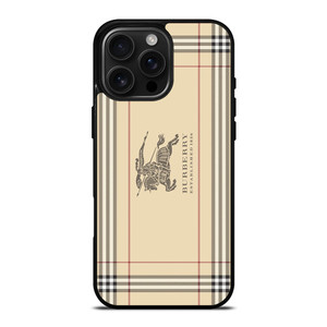 BURBERRY PATTERN LOGO 1856 iPhone 16 Pro Max Case Cover