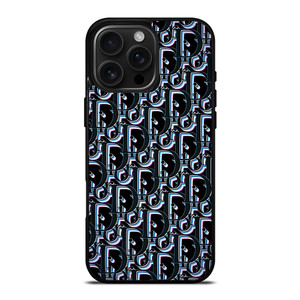 CHRISTIAN DIOR PARIS BLACK MONOGRAM iPhone 16 Pro Max Case Cover