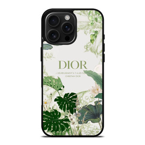 CHRISTIAN DIOR PARIS FLORAL GREEN iPhone 16 Pro Max Case Cover