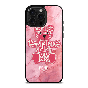FENDI ROMA LOGO PINK BEAR iPhone 16 Pro Max Case Cover FENDI ROMA LOGO PINK BEAR iPhone 16 Pro Max Case Cover