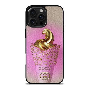 GUCCI LOGO GOLDEN ICE CREAM ICON iPhone 16 Pro Max Case Cover GUCCI LOGO GOLDEN ICE CREAM ICON iPhone 16 Pro Max Case Cover