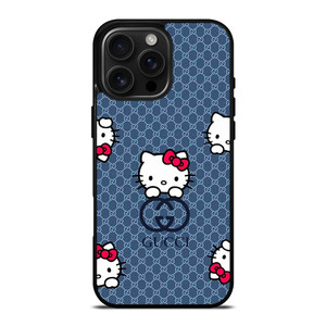 GUCCI LOGO HELLO KITTY BLUE iPhone 16 Pro Max Case Cover GUCCI LOGO HELLO KITTY BLUE iPhone 16 Pro Max Case Cover