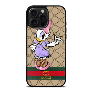 GUCCI LOGO PATTERN DAISY DUCK DISNEY iPhone 16 Pro Max Case Cover GUCCI LOGO PATTERN DAISY DUCK DISNEY iPhone 16 Pro Max Case Cover