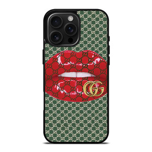 GUCCI LOGO PATTERN LIPS ICON iPhone 16 Pro Max Case Cover GUCCI LOGO PATTERN LIPS ICON iPhone 16 Pro Max Case Cover