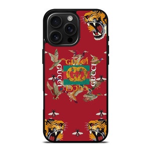 GUCCI LOGO TIGER BEE ICON iPhone 16 Pro Max Case Cover