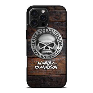 HARLEY DAVIDSON MOTORCYCLES COMPANY WOODEN LOGO iPhone 16 Pro Max Case Cover