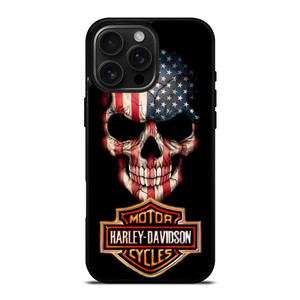 HARLEY DAVIDSON SKULL FLAG iPhone 16 Pro Max Case Cover HARLEY DAVIDSON SKULL FLAG iPhone 16 Pro Max Case Cover