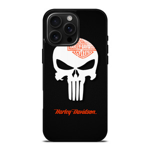 HARLEY DAVIDSON THE PUNISHER LOGO iPhone 16 Pro Max Case Cover HARLEY DAVIDSON THE PUNISHER LOGO iPhone 16 Pro Max Case Cover