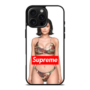 KYLIE JENNER SUPREME CAMO iPhone 16 Pro Max Case Cover