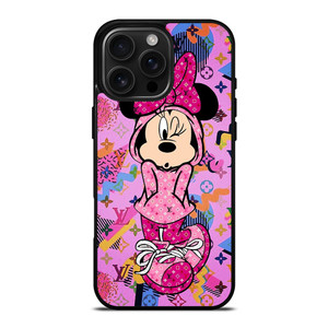 MINNIE MOUSE DISNEY FEAT LOUIS VUITTON LV PINK iPhone 16 Pro Max Case Cover MINNIE MOUSE DISNEY FEAT LOUIS VUITTON LV PINK iPhone 16 Pro Max Case Cover