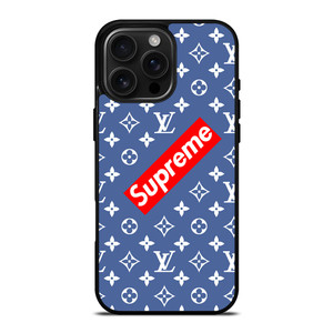 NEW SUPREME LOUIS VUITTON BLUE iPhone 16 Pro Max Case Cover NEW SUPREME LOUIS VUITTON BLUE iPhone 16 Pro Max Case Cover