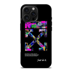 OFF WHITE LOGO JUST DO IT NIKE iPhone 16 Pro Max Case Cover OFF WHITE LOGO JUST DO IT NIKE iPhone 16 Pro Max Case Cover