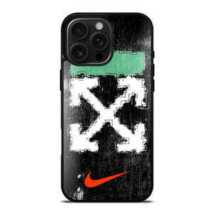 OFF WHITE NIKE LOGO iPhone 16 Pro Max Case Cover