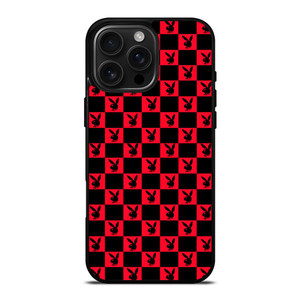 PLAYBOY BUNNY RED CHECKERBOARD iPhone 16 Pro Max Case Cover PLAYBOY BUNNY RED CHECKERBOARD iPhone 16 Pro Max Case Cover