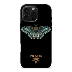PRADA LOGO DIAMOND BUTTERFLY iPhone 16 Pro Max Case Cover PRADA LOGO DIAMOND BUTTERFLY iPhone 16 Pro Max Case Cover