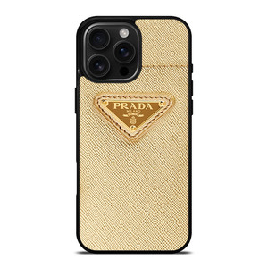 PRADA LOGO GOLD iPhone 16 Pro Max Case Cover