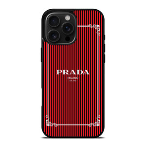 PRADA LOGO RED STRIPE iPhone 16 Pro Max Case Cover PRADA LOGO RED STRIPE iPhone 16 Pro Max Case Cover