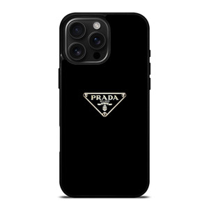 PRADA MILANO BLACK LOGO iPhone 16 Pro Max Case Cover