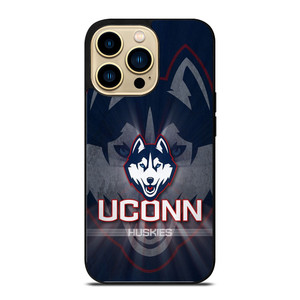 UCONN HUSKIES BASKETBALL METAL LOGO  iPhone 14 Pro Max Case Cover