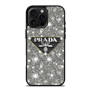 PRADA MILANO LOGO ON DIAMOND iPhone 16 Pro Max Case Cover