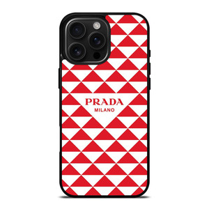 PRADA MILANO RED TRIANGLE iPhone 16 Pro Max Case Cover PRADA MILANO RED TRIANGLE iPhone 16 Pro Max Case Cover