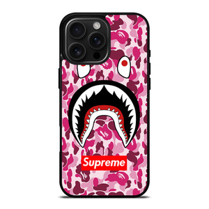 SUPREME BAPE CAMO SHARK iPhone 16 Pro Max Case Cover SUPREME BAPE CAMO SHARK iPhone 16 Pro Max Case Cover