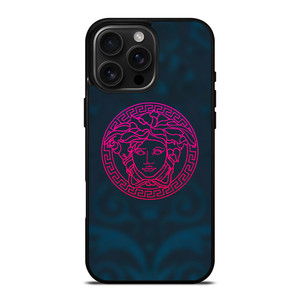 VERSACE VOILET GREEN LOGO iPhone 16 Pro Max Case Cover