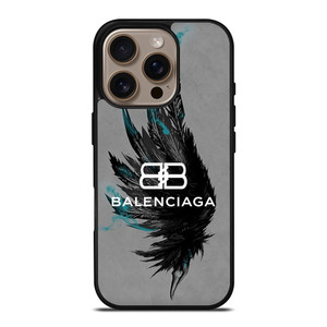 BALENCIAGA LOGO BLACK WING iPhone 16 Pro Case Cover