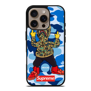 BATHING APE SUPREME SHARK CAMO iPhone 16 Pro Case Cover BATHING APE SUPREME SHARK CAMO iPhone 16 Pro Case Cover