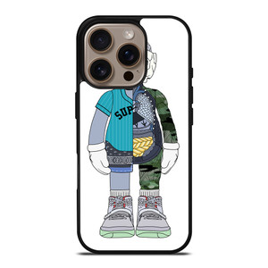 BEARBRICK X SUPREME X KAWS iPhone 16 Pro Case Cover BEARBRICK X SUPREME X KAWS iPhone 16 Pro Case Cover