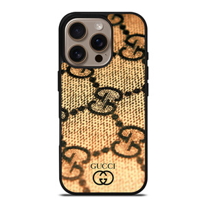 BROWN GUCCI LOGO PATTERN ART iPhone 16 Pro Case Cover