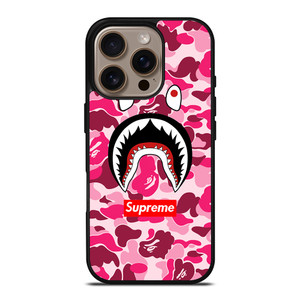 CAMO BATHING APE SUPREME PINK iPhone 16 Pro Case Cover CAMO BATHING APE SUPREME PINK iPhone 16 Pro Case Cover