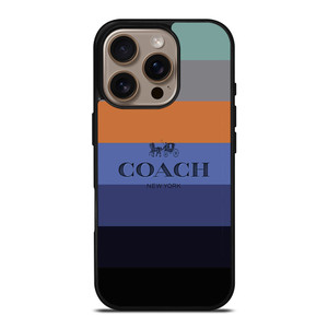 COACH NEW YORK STRIPES iPhone 16 Pro Case Cover COACH NEW YORK STRIPES iPhone 16 Pro Case Cover