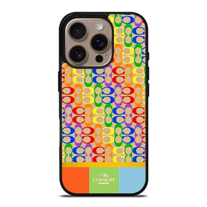 COACH NEWYORK COLORFUL ICON PATTERN iPhone 16 Pro Case Cover COACH NEWYORK COLORFUL ICON PATTERN iPhone 16 Pro Case Cover