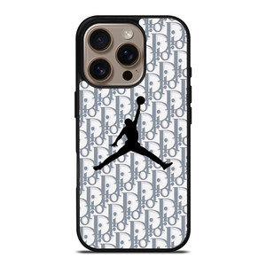 DIOR X AIR JORDAN LOGO iPhone 16 Pro Case Cover