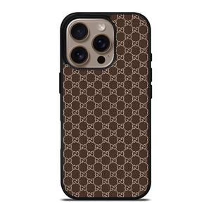 GUCCI BROWN PATTERN iPhone 16 Pro Case Cover GUCCI BROWN PATTERN iPhone 16 Pro Case Cover