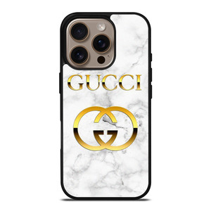 GUCCI GOLD MARBLE EMBLEM iPhone 16 Pro Case Cover GUCCI GOLD MARBLE EMBLEM iPhone 16 Pro Case Cover