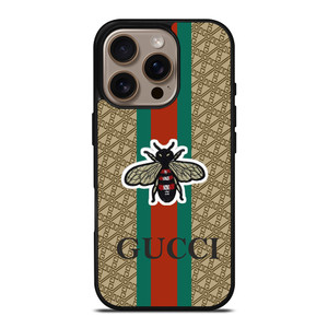 GUCCI LOGO PATTERN BEE iPhone 16 Pro Case Cover