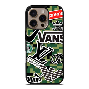 GUCCI LV NIKE VERSACE SUPREME ADIDAS LOGO iPhone 16 Pro Case Cover GUCCI LV NIKE VERSACE SUPREME ADIDAS LOGO iPhone 16 Pro Case Cover