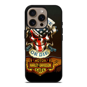 HARLEY DAVIDSON LIVE FREE OR DIE CF iPhone 16 Pro Case Cover HARLEY DAVIDSON LIVE FREE OR DIE CF iPhone 16 Pro Case Cover