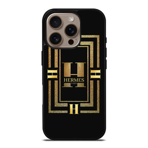 HERMES PARIS LOGO LUXURY GOLDEN ICON iPhone 16 Pro Case Cover